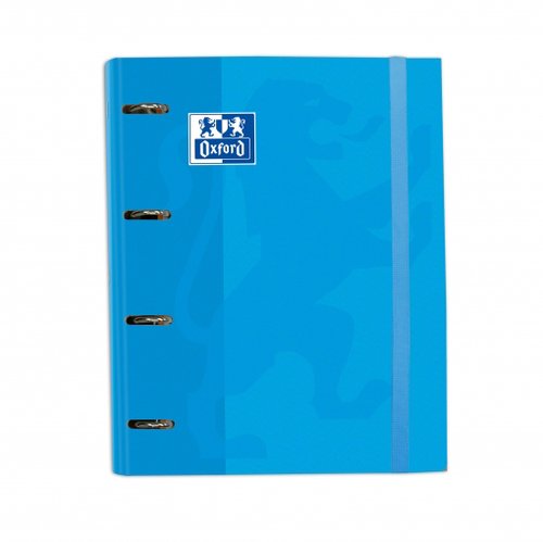 OXFORD - CARPEBLOC SCHOOL EUROPEANBINDER CLASSIC A4+ 4 an.MIXTAS 35mm con RECAMBIO 100 hj. CUADRIC.5x5 TURQUESA (Ref.400109184)