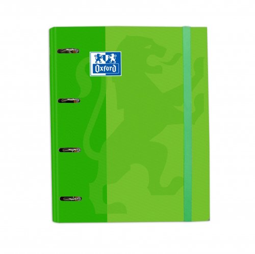 OXFORD - CARPEBLOC SCHOOL EUROPEANBINDER CLASSIC A4+ 4 an.MIXTAS 35mm con RECAMBIO 100 hj. CUADRIC.5x5 VERDE (Ref.400109187)