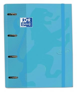 OXFORD - CARPEBLOC SCHOOL EUROPEANBINDER TOUCH A4+ 4 an.MIXTAS 35mm con RECAMBIO 100 hj. CUADRIC.5x5 AZUL PASTEL (Ref.400127152)