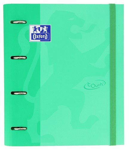 OXFORD - CARPEBLOC SCHOOL EUROPEANBINDER TOUCH A4+ 4 an.MIXTAS 35mm con RECAMBIO 100 hj. CUADRIC.5x5 MENTA (Ref.400136663)