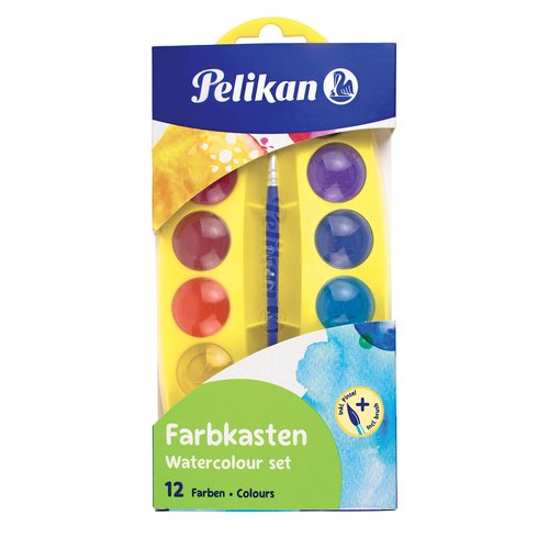 PELIKAN - Acuarela junior 12 colores estuche de plastico (Ref. 700337)