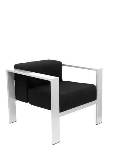 PIQUERAS Y CRESPO - Sillon pyc espera con brazos una plaza negro 640x700x700 mm (Ref. 52BALI840)