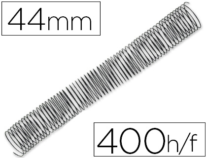 Q-CONNECT - ESPIRAL METALICO 64 5:1 44MM 1,2MM CAJA DE 25 UNIDADES (Ref.KF11139)