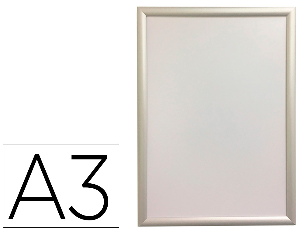 Q-CONNECT - Marco porta anuncios din a3 marco de aluminio 32,7x45x1,2 cm (Ref. KF11025)