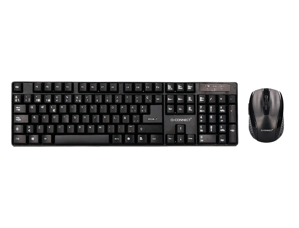Q-CONNECT - Set teclado + raton inalambrico 2.4g negro compatible windows 98 / nt / me / 2000 / xp / 7 / (Ref. KF17988)