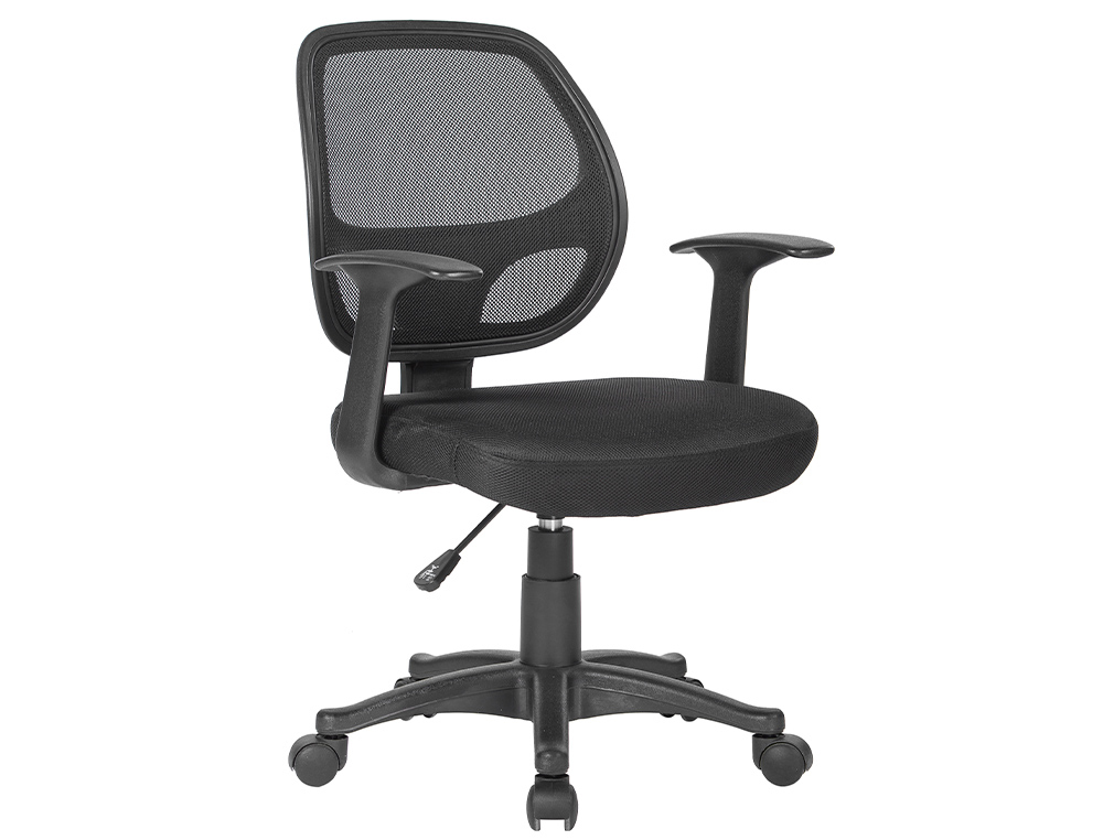 Q-CONNECT - Silla giratoria respaldo medio regulable en altura 870+120mm alto 550mm ancho 590mm profundidad (Ref. KF19013)