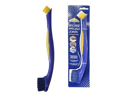 ROZENBAL - Cepillo doble fibra dura suave para limpieza juntas y rincones 27,5x4x2,8 cm (Ref. 510075)