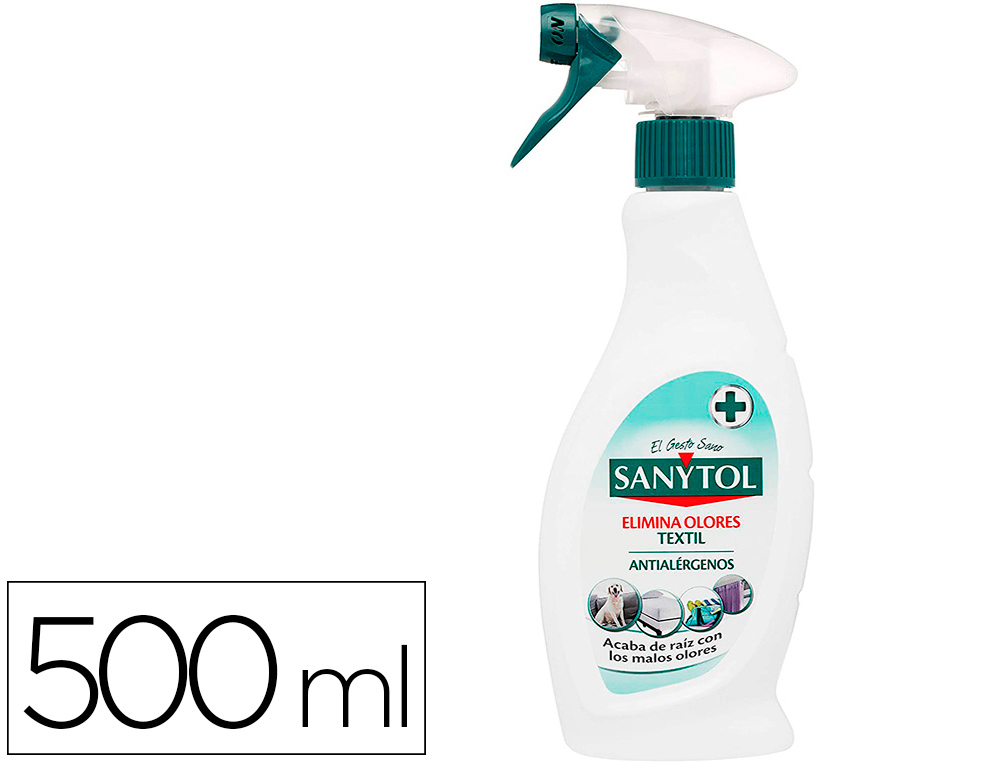 SANYTOL - Quitaolor desinfectante para textil con pulverizador bote de 500 ml (Ref. 87703)