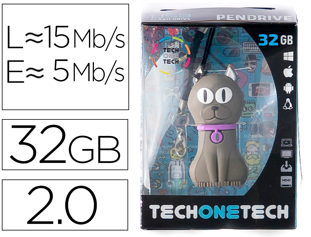 TECH ON TECH - Memoria usb felix the cat 32 gb (Ref. TEC5133-32)