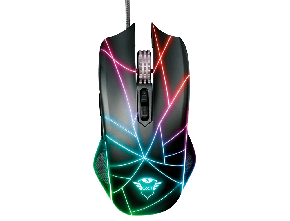 TRUST - Raton gaming gxt160x ture rgb 7 botones luces led iluminacion personalizable 200/4500 dpi color negro (Ref. 23797)