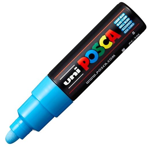 UNI-BALL - MARCADOR T.OPACA NO PERM. UNI POSCA 7,0 (PC-7M) AZUL CLARO (Ref.228312000)
