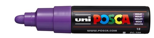 UNI-BALL - MARCADOR T.OPACA NO PERM. UNI POSCA 7,0 (PC-7M) VIOLETA (Ref.228338000)