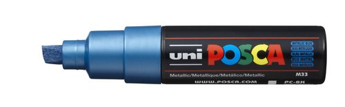 UNI-BALL - MARCADOR T.OPACA NO PERM. UNI POSCA 8,0 (PC-8K) AZUL METALICO (Ref.113639000)