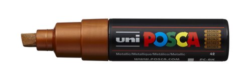 UNI-BALL - MARCADOR T.OPACA NO PERM. UNI POSCA 8,0 (PC-8K) BRONCE METALICO (Ref.113621000)