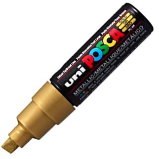UNI-BALL - MARCADOR T.OPACA NO PERM. UNI POSCA 8,0 (PC-8K) ORO METALICO (Ref.113605000)