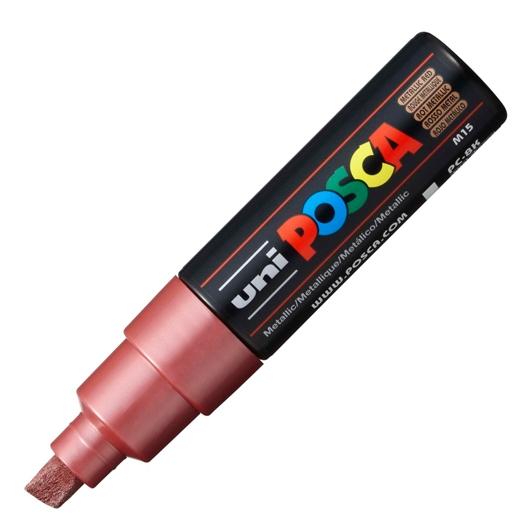 UNI-BALL - MARCADOR T.OPACA NO PERM. UNI POSCA 8,0 (PC-8K) ROJO METALICO (Ref.113647000)