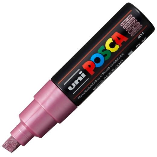 UNI-BALL - MARCADOR T.OPACA NO PERM. UNI POSCA 8,0 (PC-8K) ROSA METALICO (Ref.113662000)
