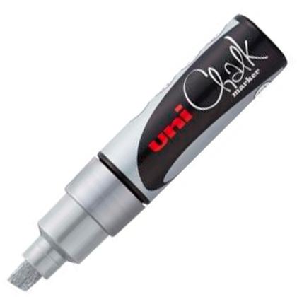 UNI-BALL - MARCADOR TIZA LIQUIDA CHALK MARKER PWE-8K 8.0 mm PLATA (Ref.222117000)