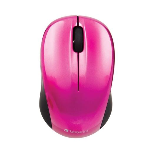 VERBATIM - RATÓN INALÁMBRICO GO NANO. RECEPTOR NANO. AGARRE SUAVE Y TEXTURIZADO. COLOR FUCSIA (Ref.49043)
