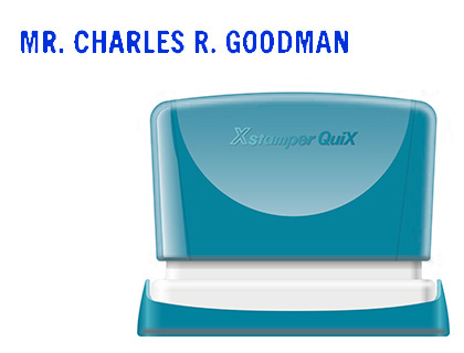 X'STAMPER QUIX - SELLO PERSONALIZABLE COLOR AZUL MEDIDAS 4X60 MM Q-05 (Ref.QPTL-Q0460RU Q05 AZ)