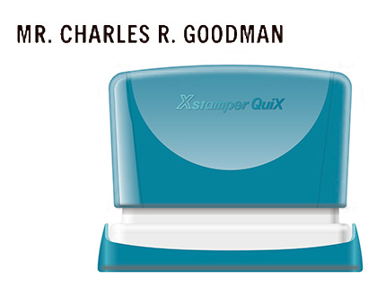 X'STAMPER QUIX - SELLO PERSONALIZABLE COLOR NEGRO MEDIDAS 4X60 MM Q-05 (Ref.QPTL-Q0460RU Q05 NE)