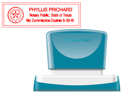 X'STAMPER QUIX - SELLO PERSONALIZABLE COLOR ROJO MEDIDAS 22X69 MM Q-18 (Ref.QPTL-Q2269RU Q18 RO)