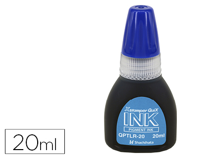 X'STAMPER QUIX - TINTA PARA SELLOS AZUL BOTE DE 20 ML (Ref.QPTLR-20 AZ)