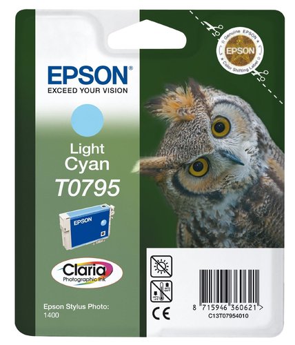 EPSON - Cartuchos ORIGINALES Inyección De Tinta T0795 Cyan claro (Ref.C13T07954010)