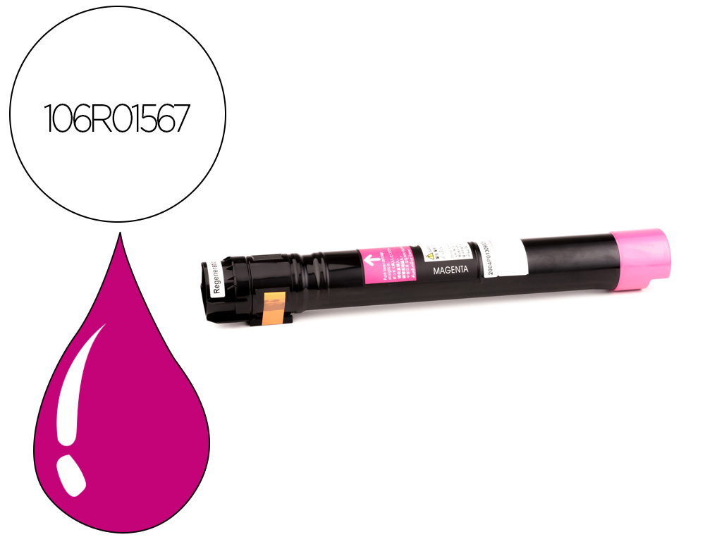 XEROX - Toner laser phaser 7800 magenta alta capacidad 17200 paginas (Ref. 106R01567)
