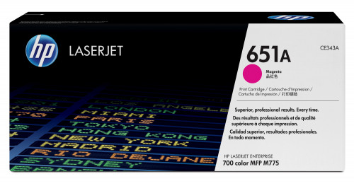 HP ( HEWLETT PACKARD ) - Toner Laser ORIGINALES 651A Magenta (Ref.CE343A)