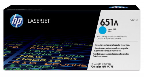 HP ( HEWLETT PACKARD ) - Toner Laser ORIGINALES 651A Cyan (Ref.CE341A)