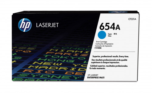 HP ( HEWLETT PACKARD ) - Toner Laser ORIGINALES 654A cyan (Ref.CF331A)