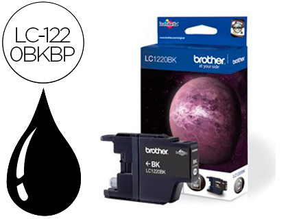 BROTHER - Cartuchos ORIGINALES Inyección De Tinta LC1220BK Negro (Ref.LC1220BKBP)