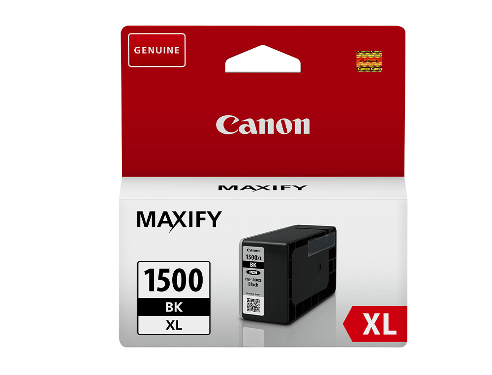 CANON - Cartuchos ORIGINALES Inyección De Tinta MAXIFY PGI1500 XL BK AA (Ref.9182B001)
