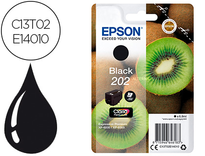 EPSON - Ink-jet 202 xp-6000 / xp-6005 / xp-6100 / xp-6105 negro 250 pag (Ref. C13T02E14010)