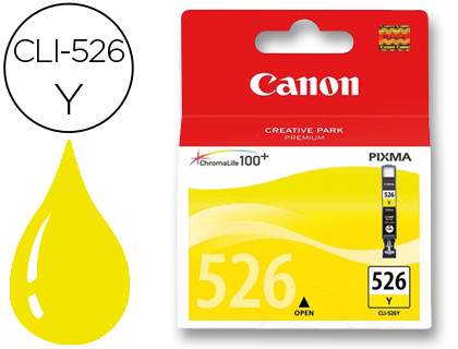 CANON - Cartuchos ORIGINALES Inyección De Tinta CLI-526Y AMARILLO (Ref.4543B001)