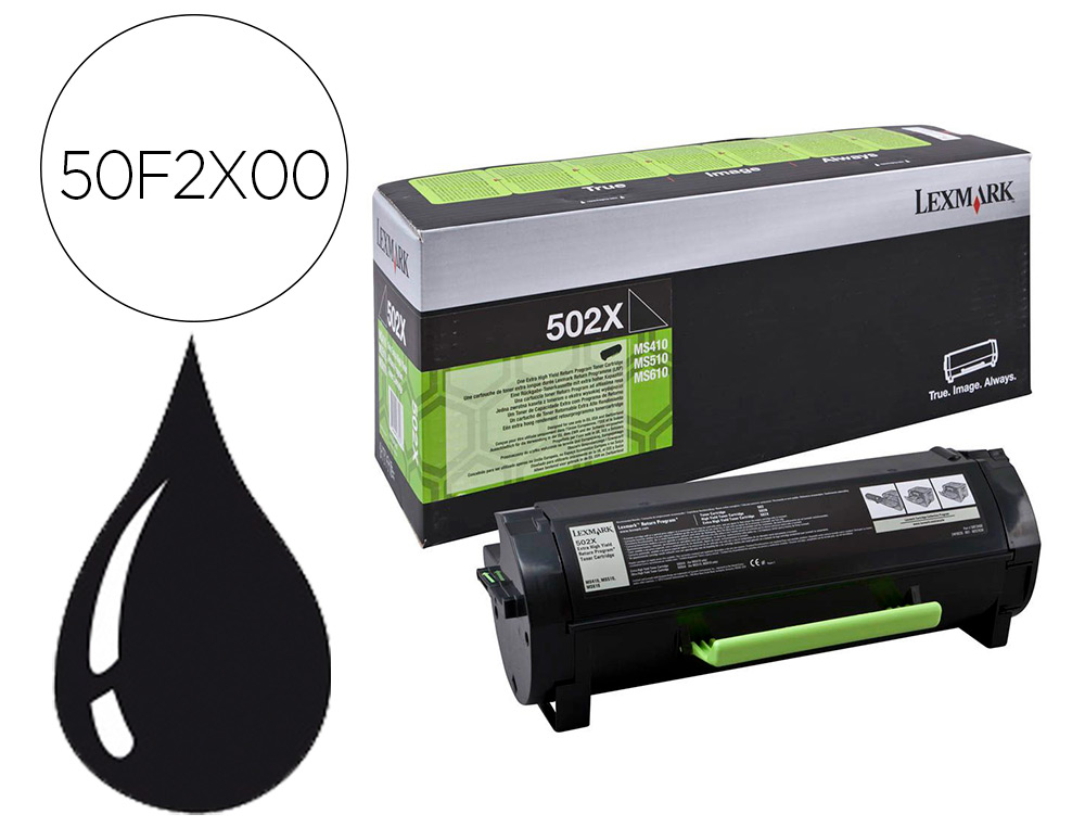 LEXMARK - Toner Laser ORIGINALES 502X Negro (Ref.50F2X00)