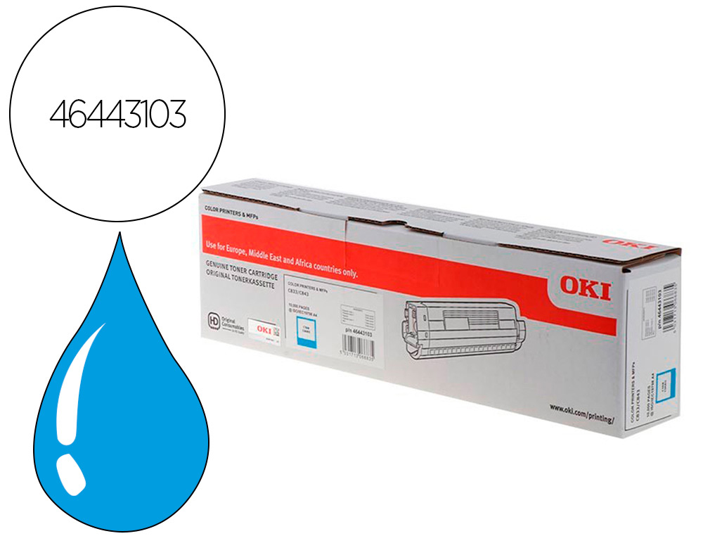 HP ( HEWLETT PACKARD ) - Toner oki laser 46443103 c833 / c843 cian 10000 paginas (Ref. 46443103)