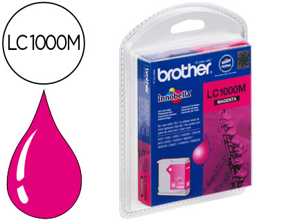 BROTHER - Cartuchos ORIGINALES Inyección De Tinta Magenta (Ref.LC1000M)