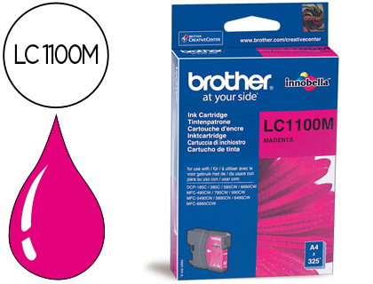 BROTHER - Cartuchos ORIGINALES Inyección De Tinta Magenta 325pg (Ref.LC1100M)