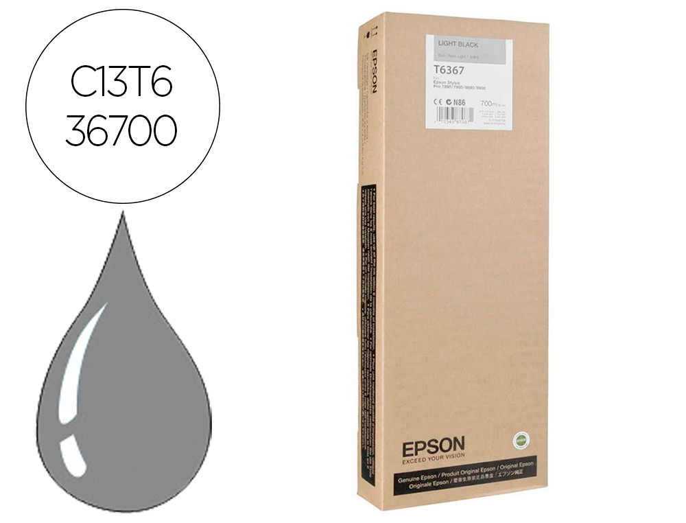 EPSON - Ink-jet gf stylus photo 7900/9900 gris alta capacidad (Ref. C13T636700)