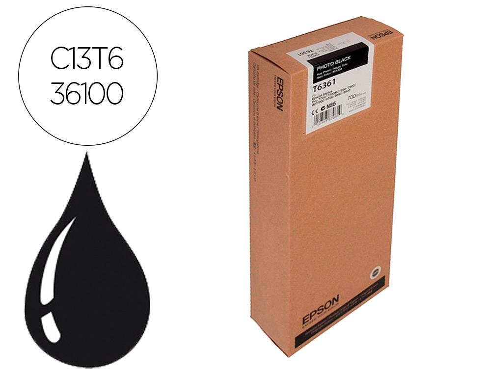 EPSON - Ink-jet gf stylus photo 7900/9900 negro foto alta capacidad (Ref. C13T636100)