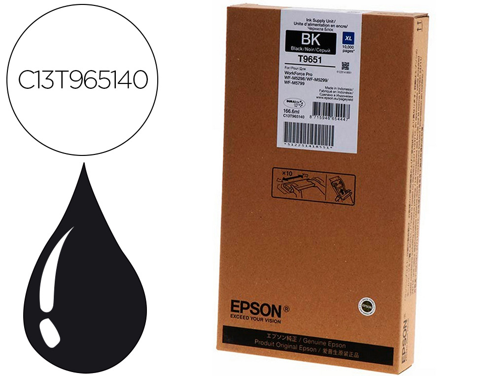 EPSON - Ink-jet wf-m52xx/57xx series xl negro (Ref. C13T965140)