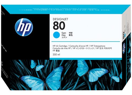 HP ( HEWLETT PACKARD ) - Cartuchos ORIGINALES Inyección De Tinta 80 Cyan (Ref.C4846A)