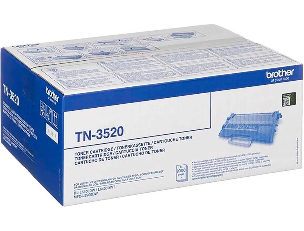 BROTHER - Toner Laser ORIGINALES NEGRO 20000 PAGINAS BK (Ref.TN3520)