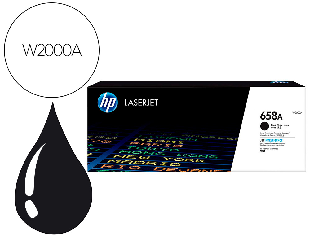 HP ( HEWLETT PACKARD ) - Toner enterprise m751negro 658a (Ref. W2000A)