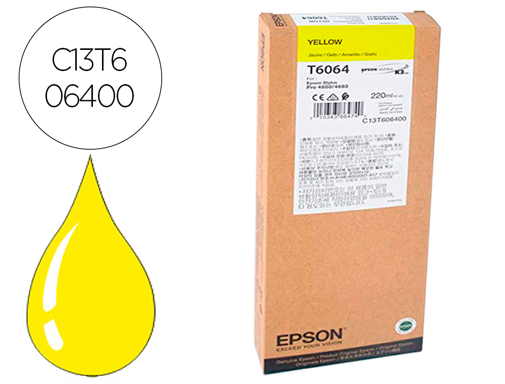 EPSON - Ink-jet gf stylus pro 4880/4800 amarillo (Ref. C13T606400)