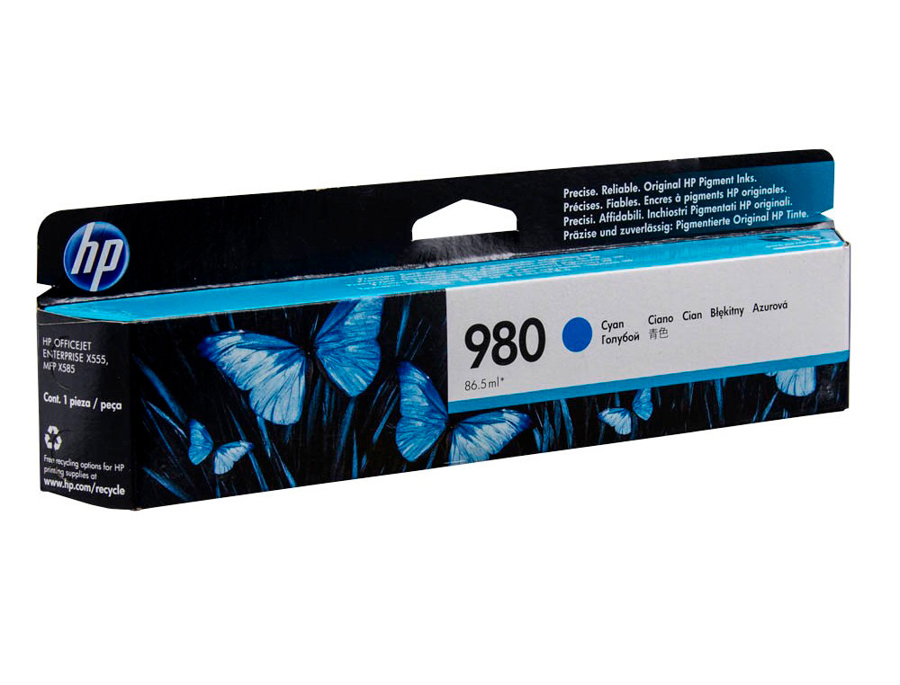 HP ( HEWLETT PACKARD ) - Cartuchos ORIGINALES Inyección De Tinta 980 Cyan (Ref.D8J07A)