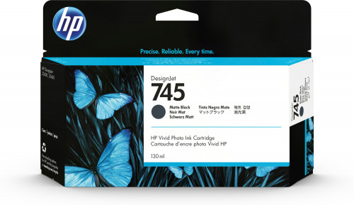 HP ( HEWLETT PACKARD ) - 745 130-ml Cartuchos ORIGINALES Inyección De Tinta Mate Negro (Ref.F9J99A)