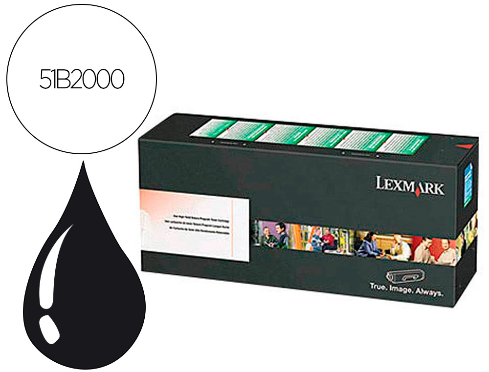 LEXMARK - Toner laser 51b2000 ms 317dn/ 417dn / 517dn / 617dn / mx 317dn / 417de / 517de / 617de negro 2500 (Ref. 51B2000)